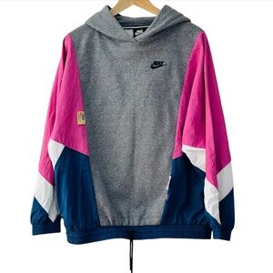 Nike Women's Icon Clash Multicolor Windbreaker Hoodie Oversized Sz XS